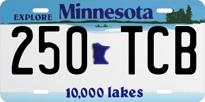 MN license plate 250TCB