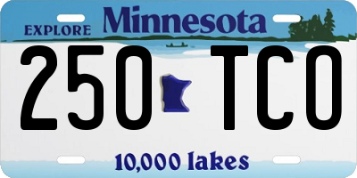 MN license plate 250TCO