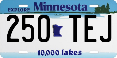 MN license plate 250TEJ