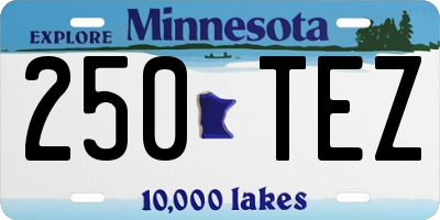 MN license plate 250TEZ