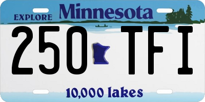 MN license plate 250TFI