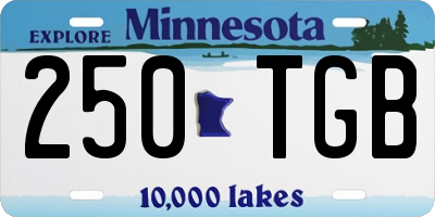 MN license plate 250TGB