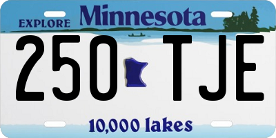 MN license plate 250TJE