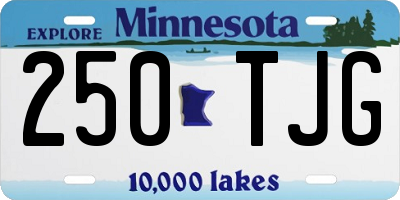 MN license plate 250TJG
