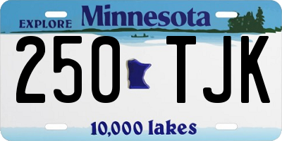 MN license plate 250TJK