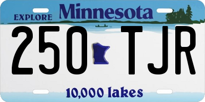 MN license plate 250TJR
