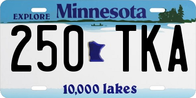 MN license plate 250TKA