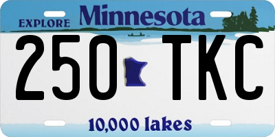 MN license plate 250TKC