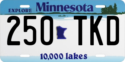 MN license plate 250TKD