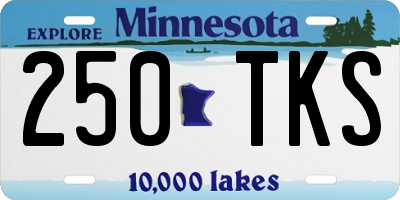MN license plate 250TKS