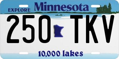 MN license plate 250TKV