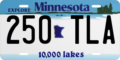 MN license plate 250TLA