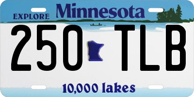 MN license plate 250TLB