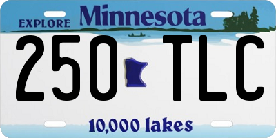 MN license plate 250TLC