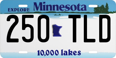 MN license plate 250TLD