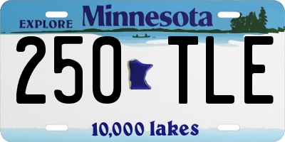 MN license plate 250TLE