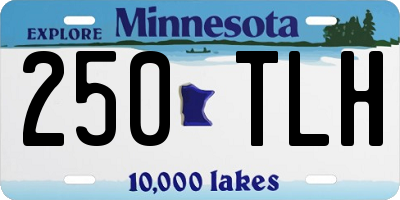 MN license plate 250TLH