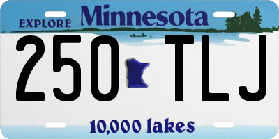 MN license plate 250TLJ
