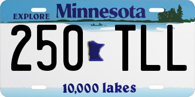 MN license plate 250TLL