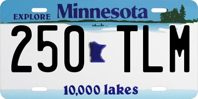 MN license plate 250TLM