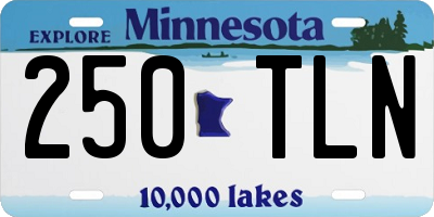 MN license plate 250TLN