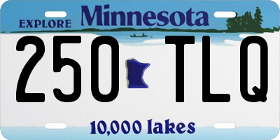 MN license plate 250TLQ