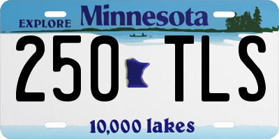 MN license plate 250TLS
