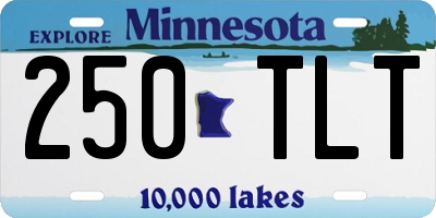 MN license plate 250TLT