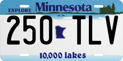 MN license plate 250TLV