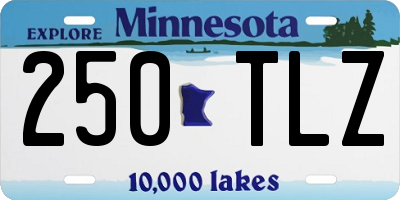 MN license plate 250TLZ