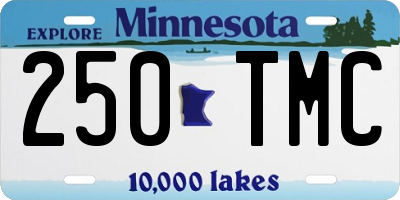 MN license plate 250TMC