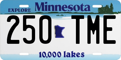 MN license plate 250TME