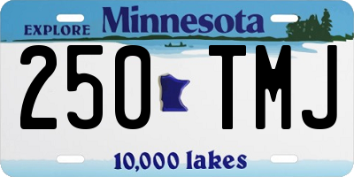 MN license plate 250TMJ