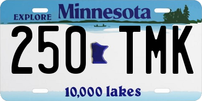 MN license plate 250TMK