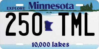 MN license plate 250TML