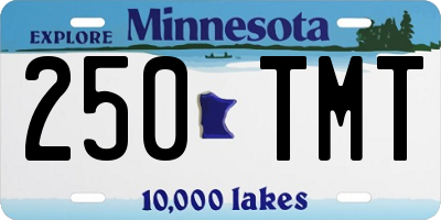 MN license plate 250TMT