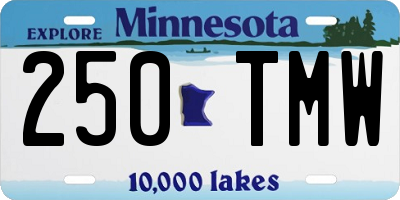 MN license plate 250TMW