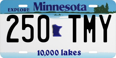 MN license plate 250TMY