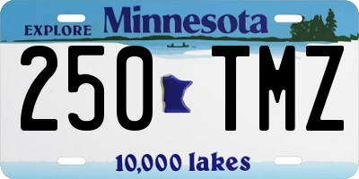 MN license plate 250TMZ