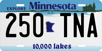 MN license plate 250TNA