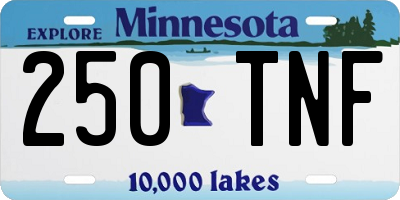 MN license plate 250TNF