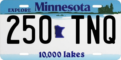MN license plate 250TNQ