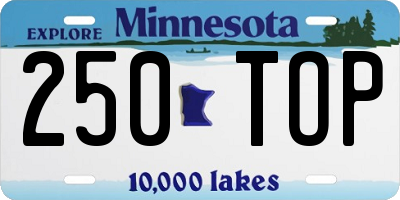 MN license plate 250TOP