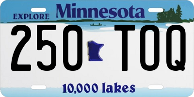 MN license plate 250TOQ