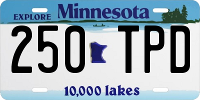 MN license plate 250TPD