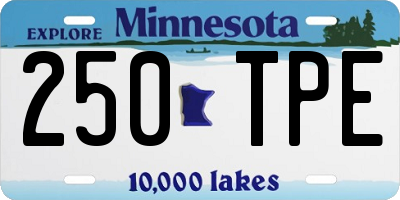 MN license plate 250TPE