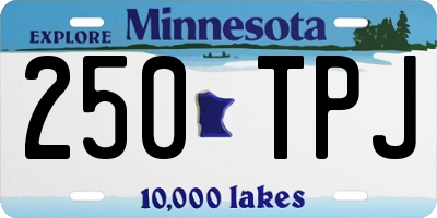 MN license plate 250TPJ