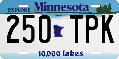 MN license plate 250TPK