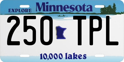 MN license plate 250TPL