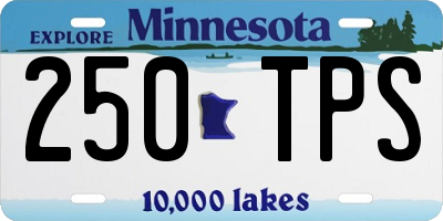 MN license plate 250TPS